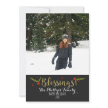 Bênçãos Preto Dourado & Vermelho Natal Férias Foto