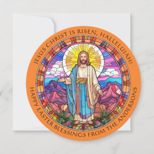 Cartão De Festividades Bênçãos Religiosas da Páscoa Cristo Ressuscitou