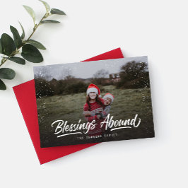 Cartão De Festividades Bênçãos Sobre A Foto Religiosa De Natal