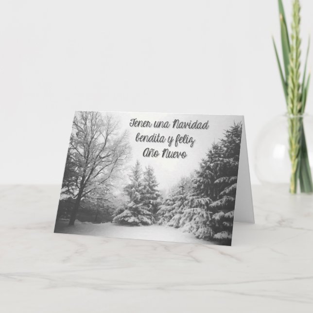 Cartão De Festividades Bendita Navidad (Frente)