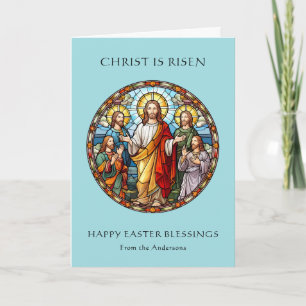 Cartão De Festividades Benditos Feliz Páscoa Religiosos Católicos Jesus