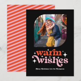 Cartão De Festividades Bengala de Natal Moderno Foto de Natal com Estilo