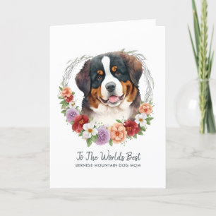 Cartão De Festividades Bernese Mountain Dog Dia da Mãe