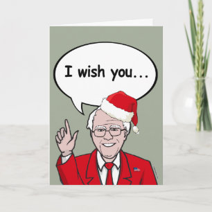 Cartão De Festividades Bernie Sanders Claus deseja-lhe o Ameri-Christmas
