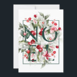 Cartão De Festividades Berries de inverno | Cartas de Natal | Feriado NOE<br><div class="desc">Este cartão de Natal de bagas de inverno botânico tem letras florais verdes e vermelhas de floresta que soletram "NOEL" na frente. O verso tem uma saudação que diz: "QUE O MILAGRE DO NATAL ENCHA SEU CORAÇÃO COM MARAVILHA E ALEGRIA." Você pode personalizar com o(s) seu(s) nome(s) de família e...</div>