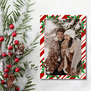 Cartão De Festividades Berries Festivos e Greenerescência Feliz Foto de N