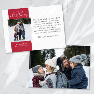 Cartão De Festividades Berry Red Photo Feliz Natal