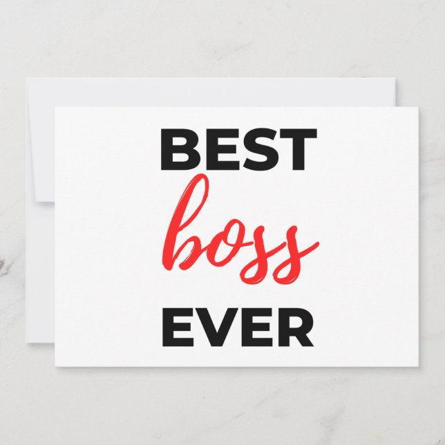 Cartão De Festividades Best Boss Ever 2 (Frente)
