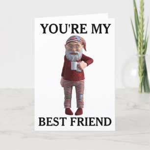 CARTÃO DE FESTIVIDADES BEST FRIEND GNOME ELF FRIENDSHIP CARD