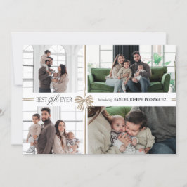 Cartão De Festividades Best Gift Ever Holiday Birth Announcement