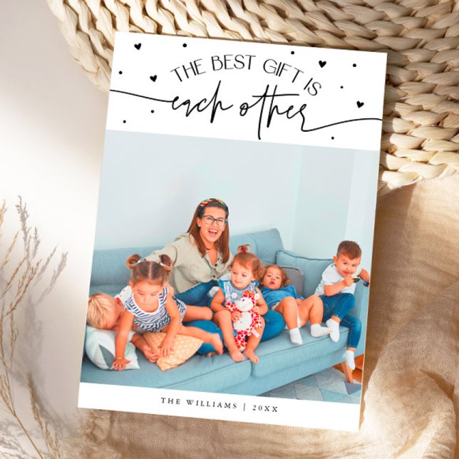 Cartão De Festividades Best Gift White Valentines Day Photo (Criador carregado)