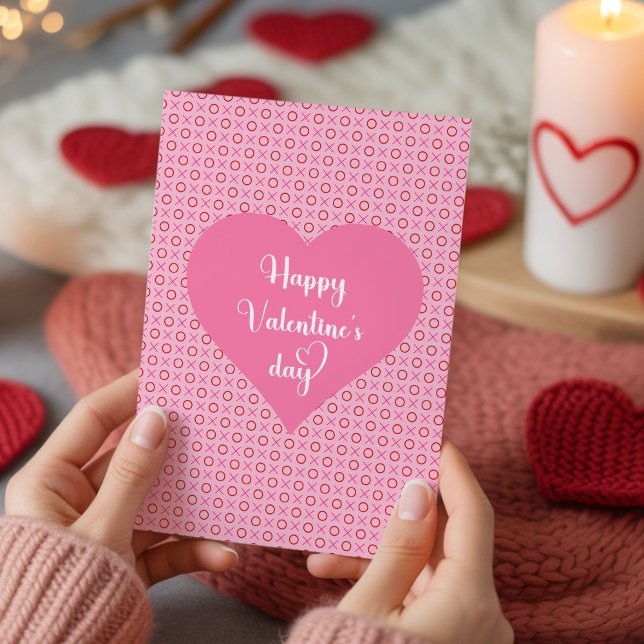 Cartão De Festividades Best Valentine’s Card Pink Hearts Romantic Design (Best Valentine’s Card Pink Hearts Romantic Design)
