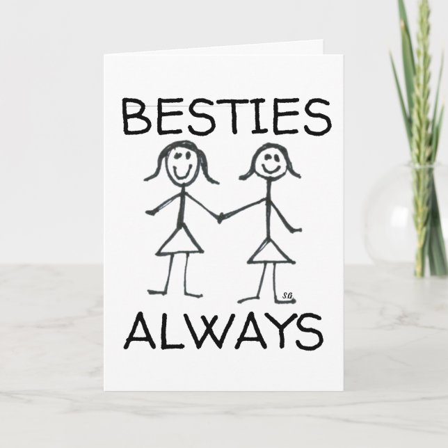 CARTÃO DE FESTIVIDADES BESTIES BFF - NAMORADAS DE ANIVERSÁRIO (Frente)