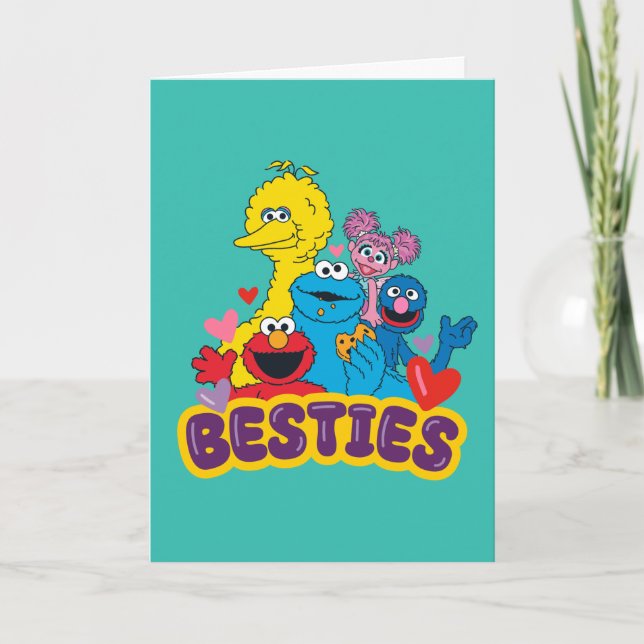 Cartão De Festividades Besties De Namorados Da Rua Sésamo (Frente)