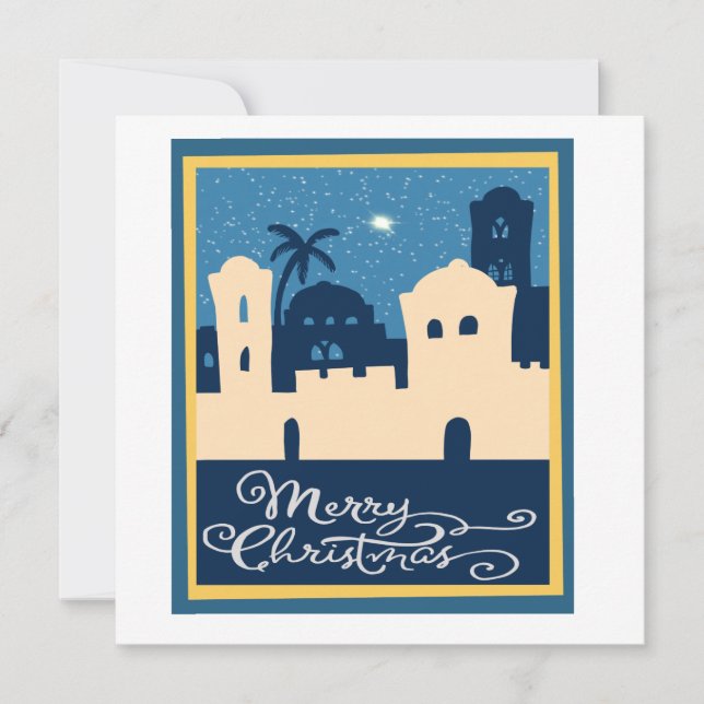 Cartão De Festividades Bethlehem Christmas (Frente)