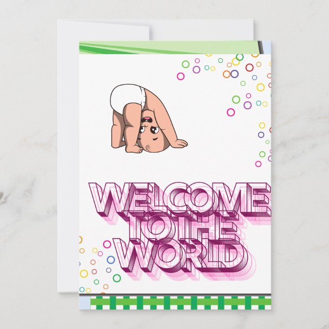 Cartão De Festividades bezinho de parabéns (Frente)