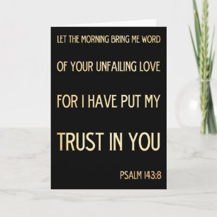 Cartão De Festividades Bíblia Escritural Cristã Verso - Salm 143:8
