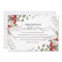 Bíblia Floral de Natal Verse Isaiah 9:6 Flat