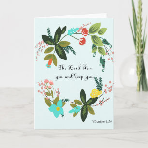Cartão De Festividades Bíblia Versa Arte - Números 6:24
