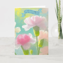 Cartão De Festividades Bíblia Versa Mãe, 1 Corintiano, Cravos