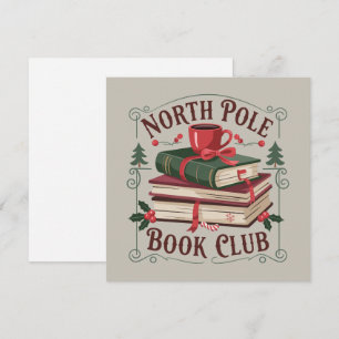 Cartão De Festividades Bibliotecário do Clube do Livro do Polo Norte Leit