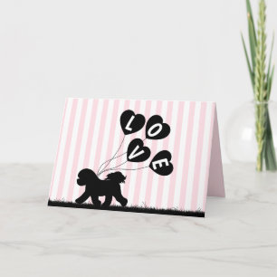 Cartão De Festividades Bichon Frise Valentine's Day Card