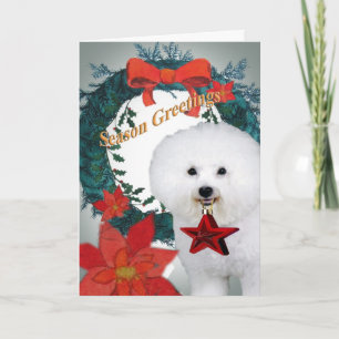 Cartão De Festividades Bichon Season Greetings Cards