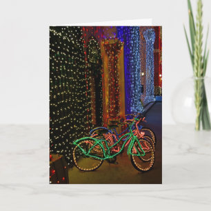 Cartão De Festividades bicicleta com luzes