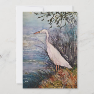 Cartão De Festividades Big Egret