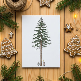 Cartão De Festividades Big Tree Star Christmas Card