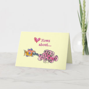 Cartão De Festividades Big Wet Kiss Cartoon Fish