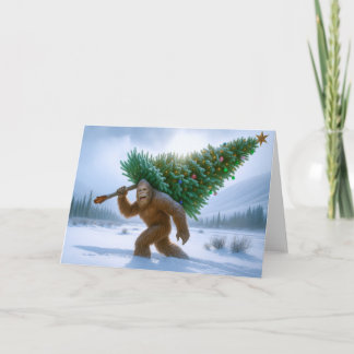 CARTÃO DE FESTIVIDADES BIGFOOT SIGHTING - CHRISTMAS TREE