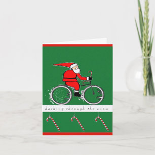 Cartão De Festividades biking Christmas cards