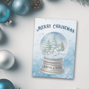 Cartão De Festividades Bilhete de Natal para Animais da Floresta