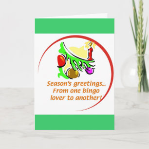 Cartão De Festividades Bingo Christmas card