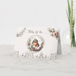 Cartão De Festividades Bird Spring Thinking Of You