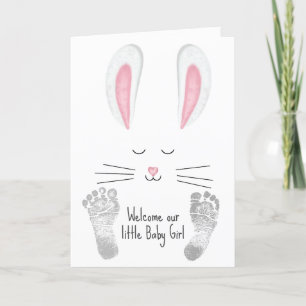 Cartão De Festividades Birth Announement Bunny