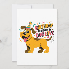 Cartão De Festividades Birthday Dog Love Party Illustration