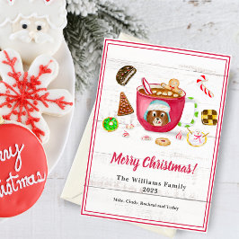 Cartão De Festividades Biscoito de gengibre de chocolate aquarela Festa