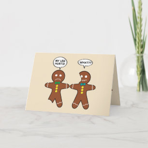 Cartão De Festividades Biscoito de Gengibre Natal Humor