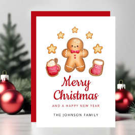 Cartão De Festividades Biscoito de Natal Bonito Feliz Natal