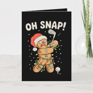 Cartão De Festividades Biscoito de Natal Gingerbread Oh Snap Golfe Golfis