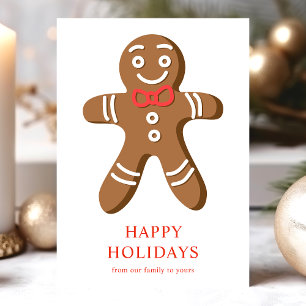 Cartão De Festividades Biscoito de Natal Homem de Pão de Mel