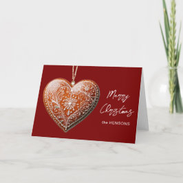 Cartão De Festividades Biscoito de Natal Rústico Decorado Tradicional