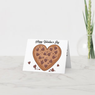 Cartão De Festividades Biscoito de valentines day com gotas de chocolate