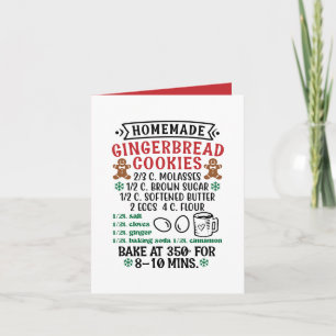 Cartão De Festividades Biscoitos caseiros de pão-de-gengibre personalizáv