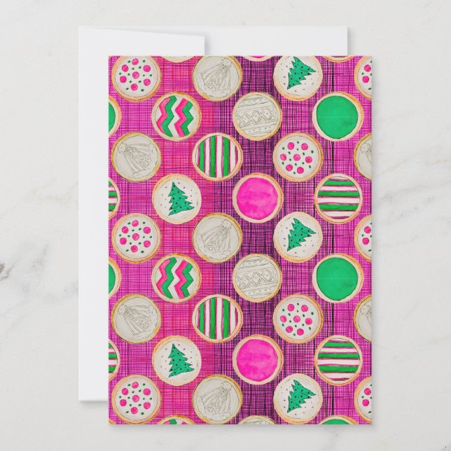 Cartão De Festividades Biscoitos de Açúcar Pintados à Mão Festivos em Ros (Frente)