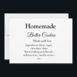 Cartão De Festividades Biscoitos de manteiga caseiros feitos com amor adi<br><div class="desc">Design</div>