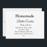 Cartão De Festividades Biscoitos de manteiga caseiros feitos com amor adi<br><div class="desc">Design</div>
