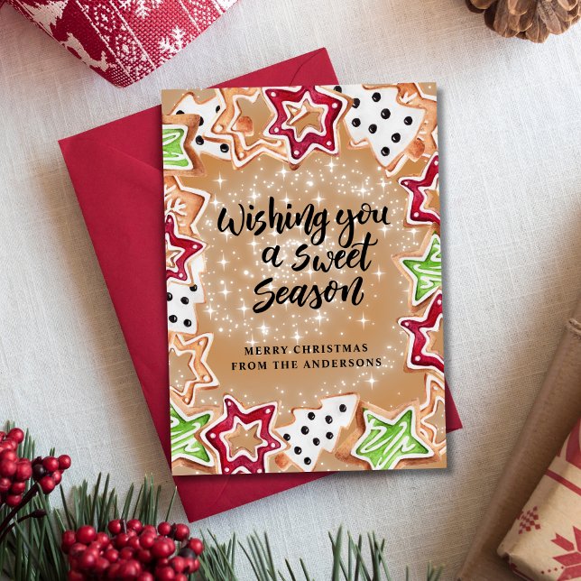 Cartão De Festividades Biscoitos de Natal bonitos (Criador carregado)